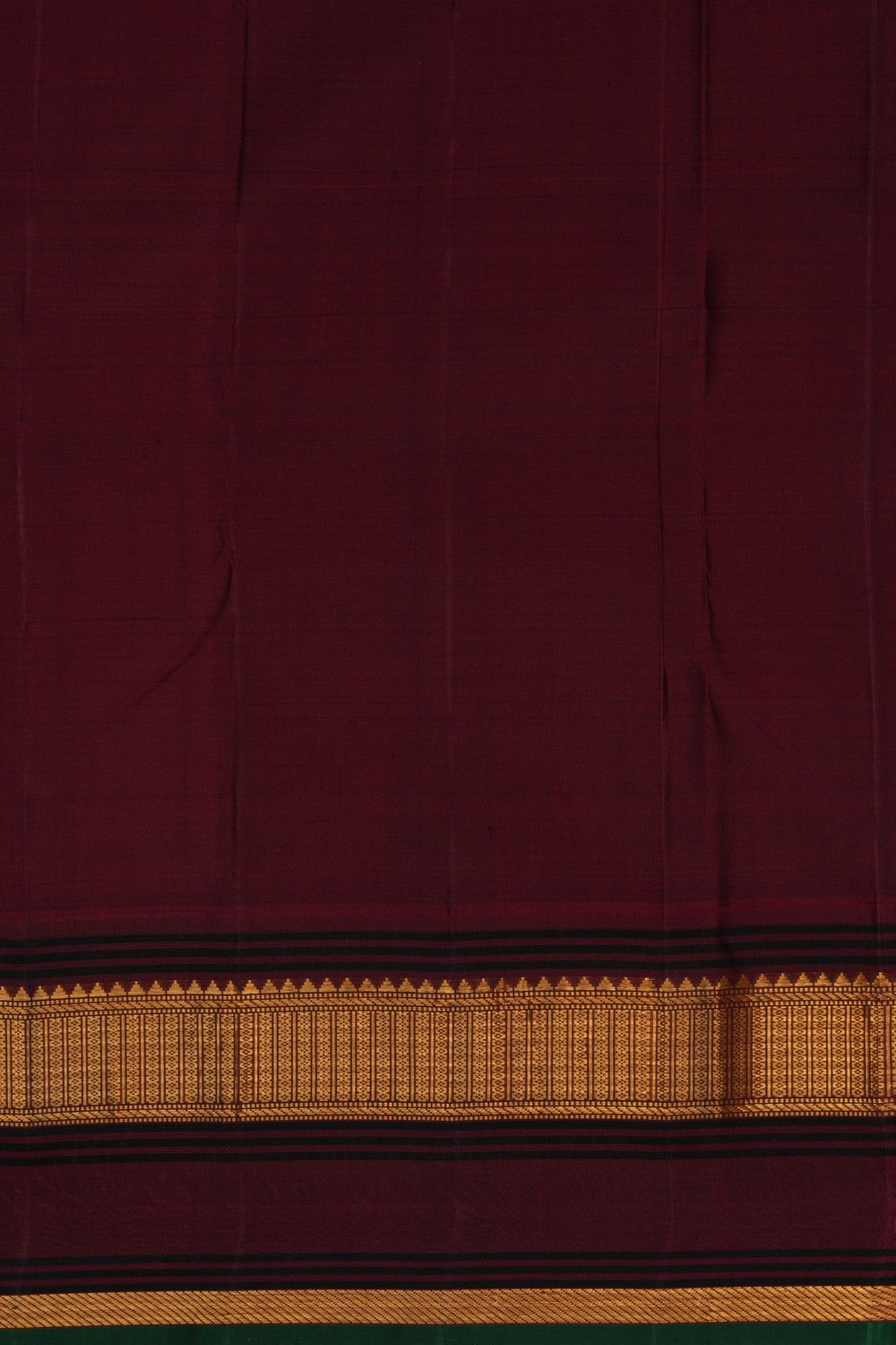 Image of Arani Silk Plain Mustard Saree